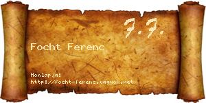 Focht Ferenc névjegykártya